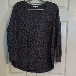 Leopard Print V-Neck Sweater